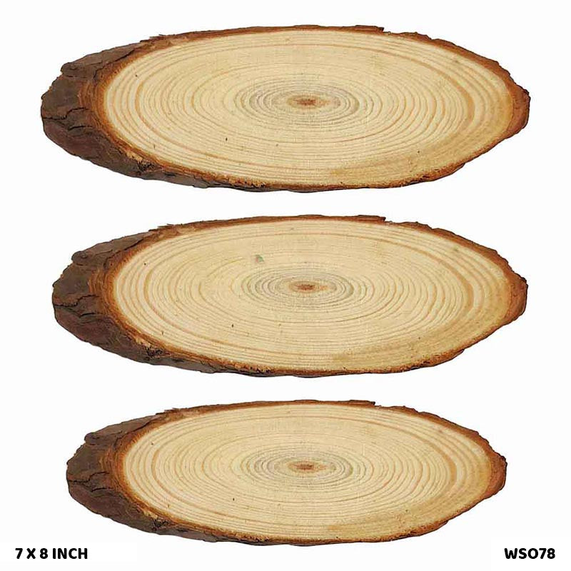 Wooden Slice Oval 7-8" (Wso78)
