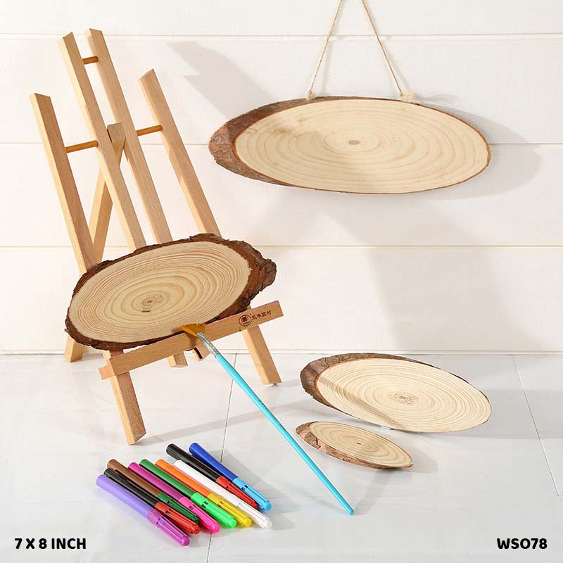 Wooden Slice Oval 7-8" (Wso78)