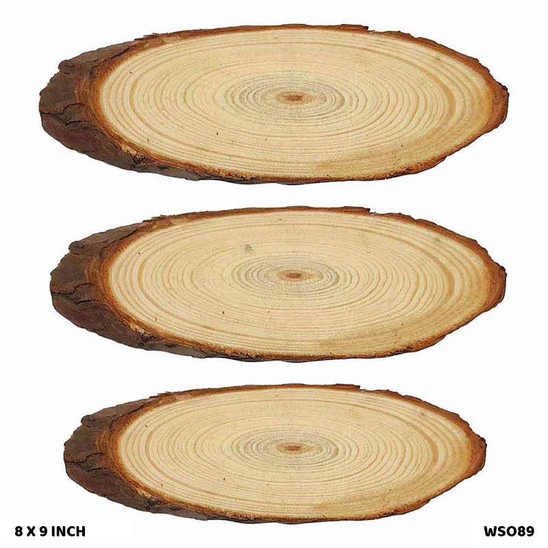 Wooden Slice Oval 8-9" (Wso89)