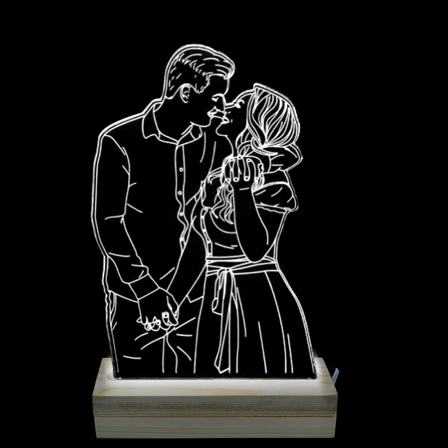 Gift To Love | Wooden Stand With Led Light | Size : 5 Inch | Code : WSWL-5