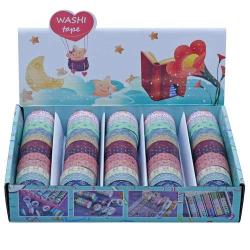 Gift To Love | Craft Tape Washi 1.5CM*3M 60Pcs Box Design Printed | Code : WTDP-E
