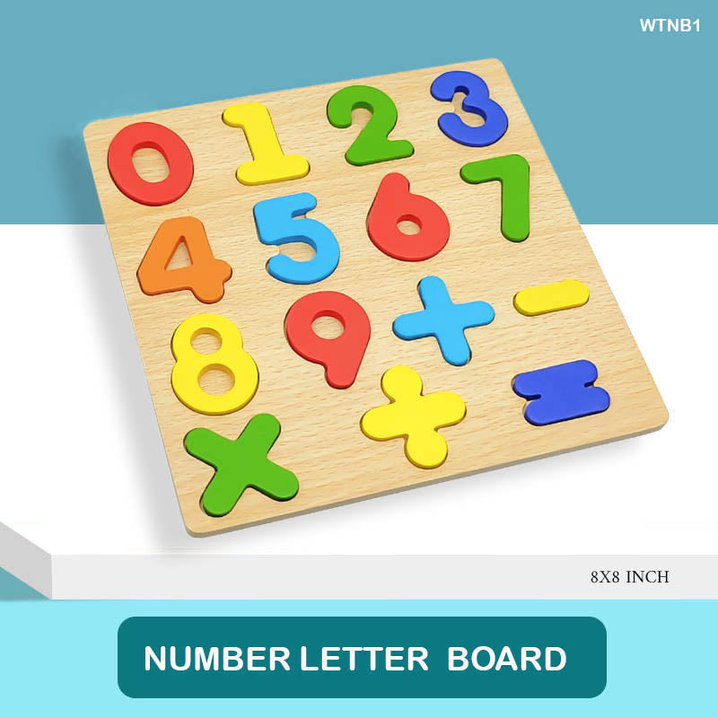 Gift To Love | Numbers Letter Board | Size : 8 X 8 | Code : WTNB1
