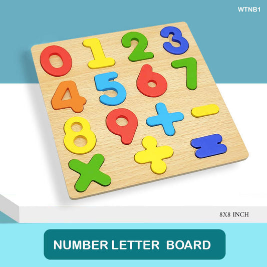 Gift To Love | Numbers Letter Board | Size : 8 X 8 | Code : WTNB1