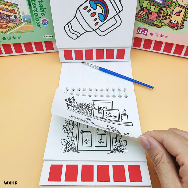 Gift To Love | Magic Drawing Watercolor Book | Pcs : 20 Sheet | Code : WXHR