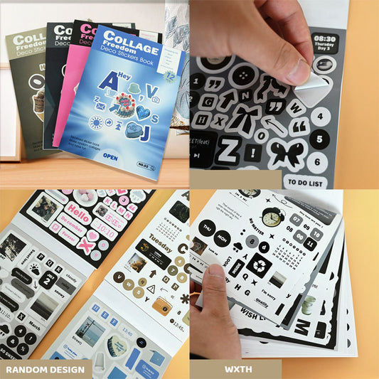 Gift To Love | Collage Freedom Journal Sticker Book 12 Sheet | Code : WXTH