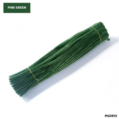 Gift To Love | Craft Pipe Cleaner Chenille Stem | Color : Light Pine Green | Size : 7 Mm X 30 Cm | Pcs : 100 Pcs | Code : MG3880_OLD