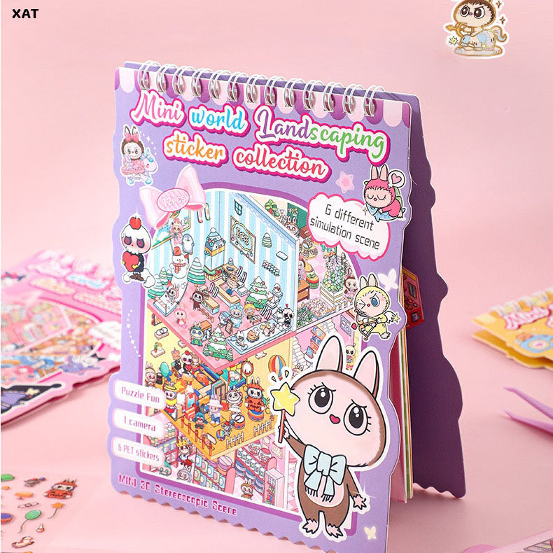 Gift To Love | Mini World Landscaping Sticker Collection Book Kit | Code : XAT