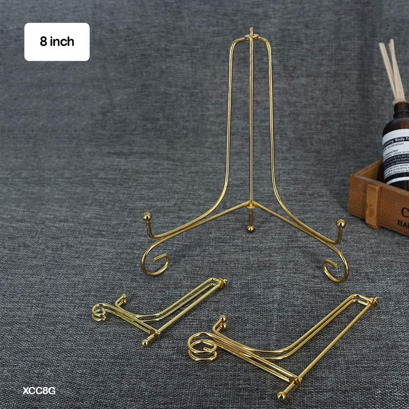 Frame Holder Display Stand Iron Gold color 8 Inch