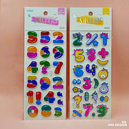 Gift To Love | Funny Cartoon, Numbers And Alphabet Print Sticker | Code : XD