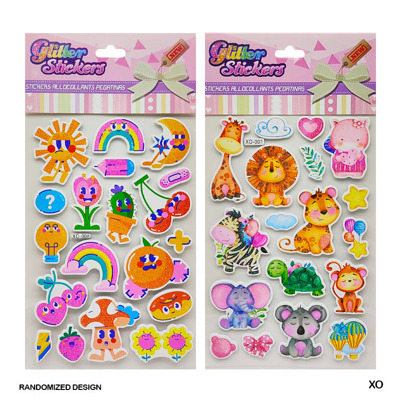 Gift To Love | Eva Glittery Kids Cartoon Funny Sticker | Code : XO