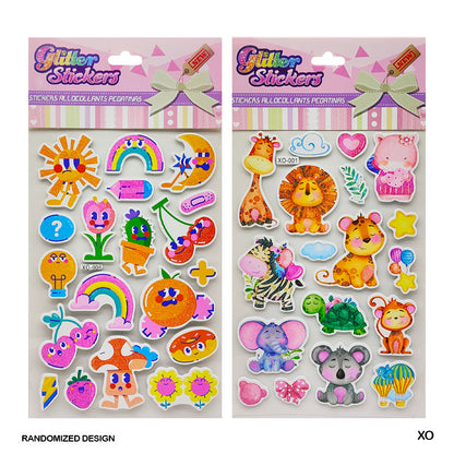Gift To Love | Eva Glittery Kids Cartoon Funny Sticker | Code : XO