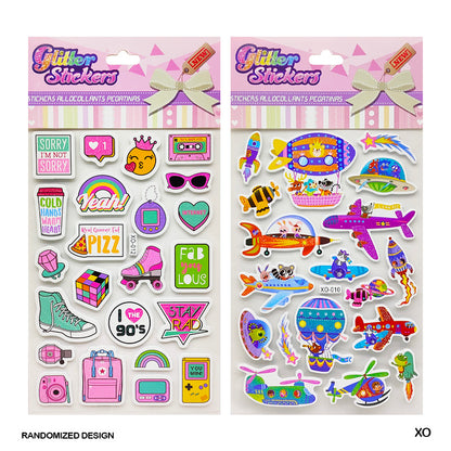 Gift To Love | Eva Glittery Kids Cartoon Funny Sticker | Code : XO