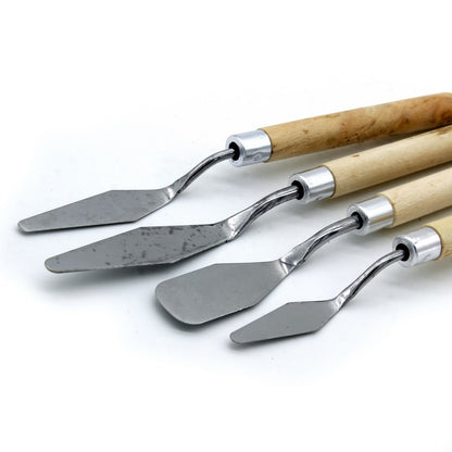 Gift To Love | Painting Knife Wooden Handle | Pcs : Set Of 4 Pcs | Code : Y-801