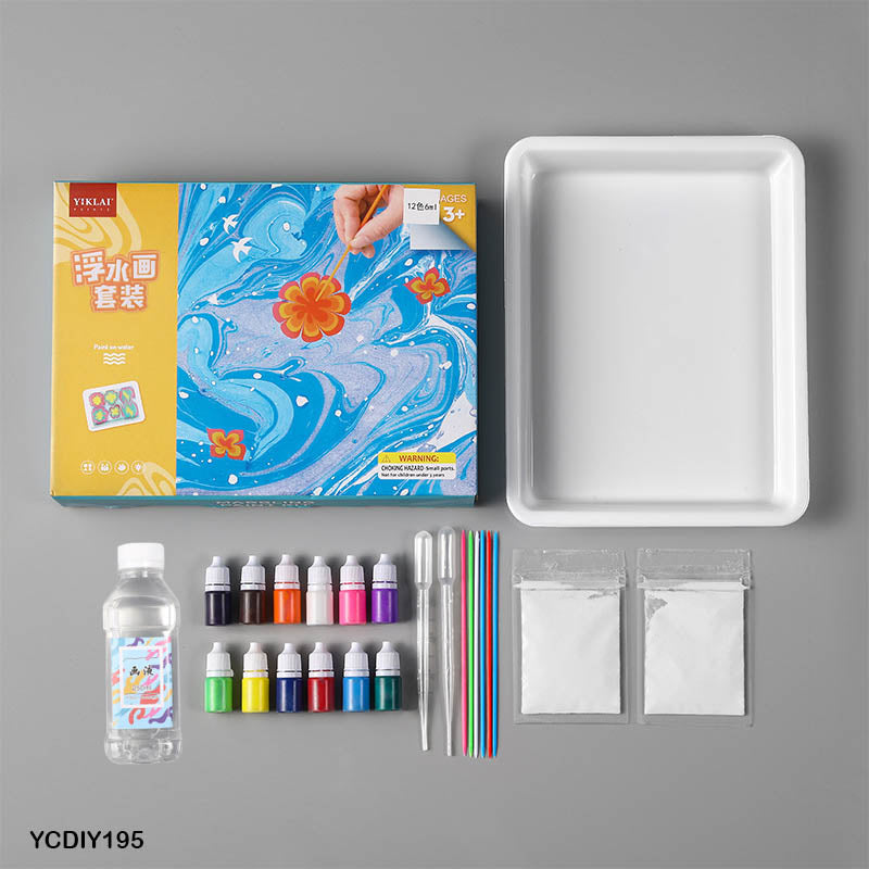 Gift To Love | Marbling Paint Kit | Pcs : 12 Color 6 Ml | Code : YCDIY195
