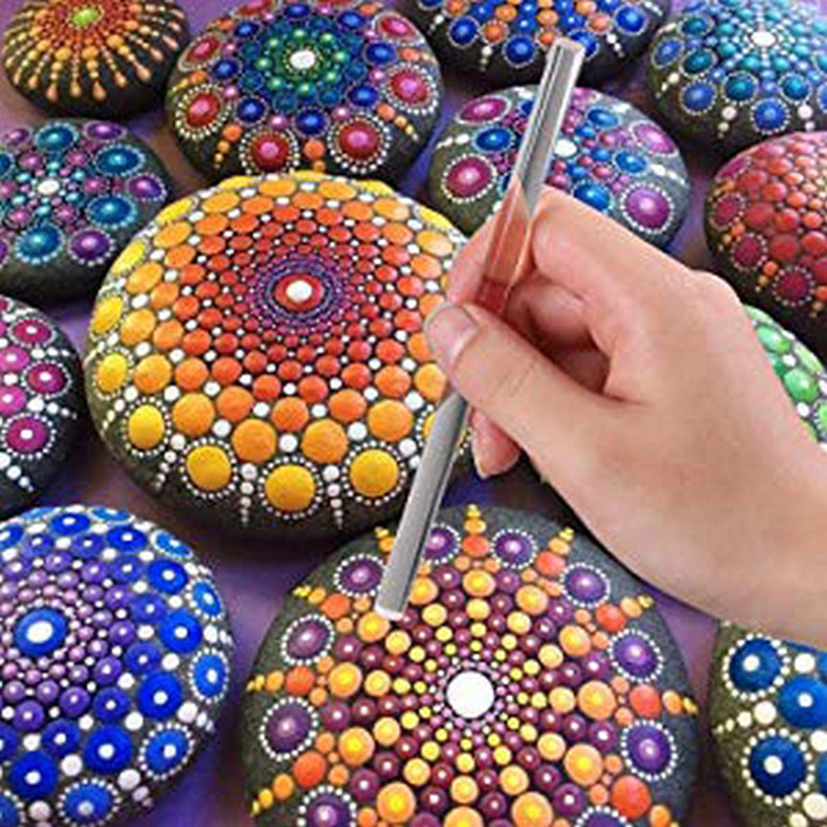 Gift To Love | Mandala Painting Tools Acrylic | Pcs : 8 Pcs Set | Code : YKL-001