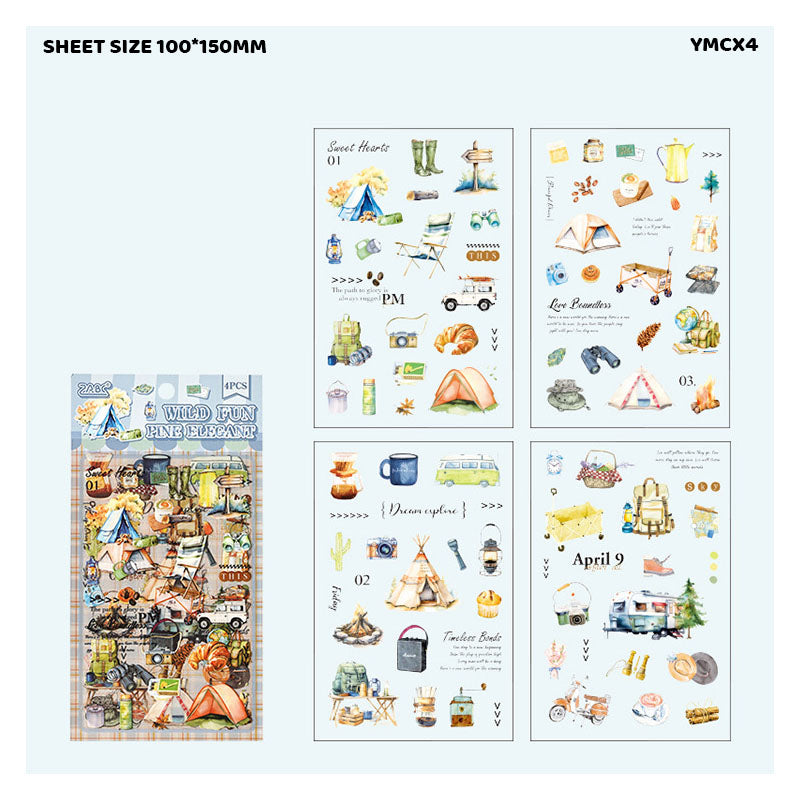 Gift To Love | Sweet Afternoon Sticker | Pcs : 4 Sheets | Code : YMCX4