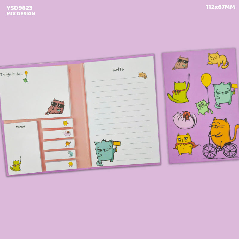 Gift To Love | Sticky Planner Cartoon Print | Size : 112 X 67 Mm | Code : YSD9823