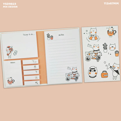 Gift To Love | Sticky Planner Cartoon Print | Size : 112 X 67 Mm | Code : YSD9823