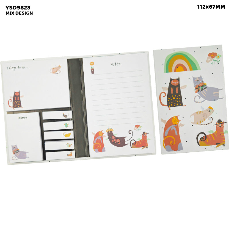 Gift To Love | Sticky Planner Cartoon Print | Size : 112 X 67 Mm | Code : YSD9823