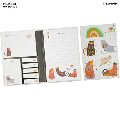 Gift To Love | Sticky Planner Cartoon Print | Size : 112 X 67 Mm | Code : YSD9823