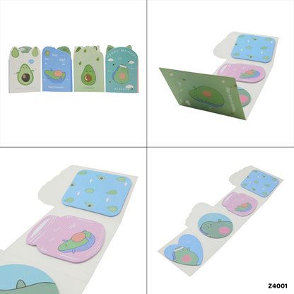 Gift To Love | Cute Design Sticky Marker | Pcs : 4 In 1 | Code : Z4001
