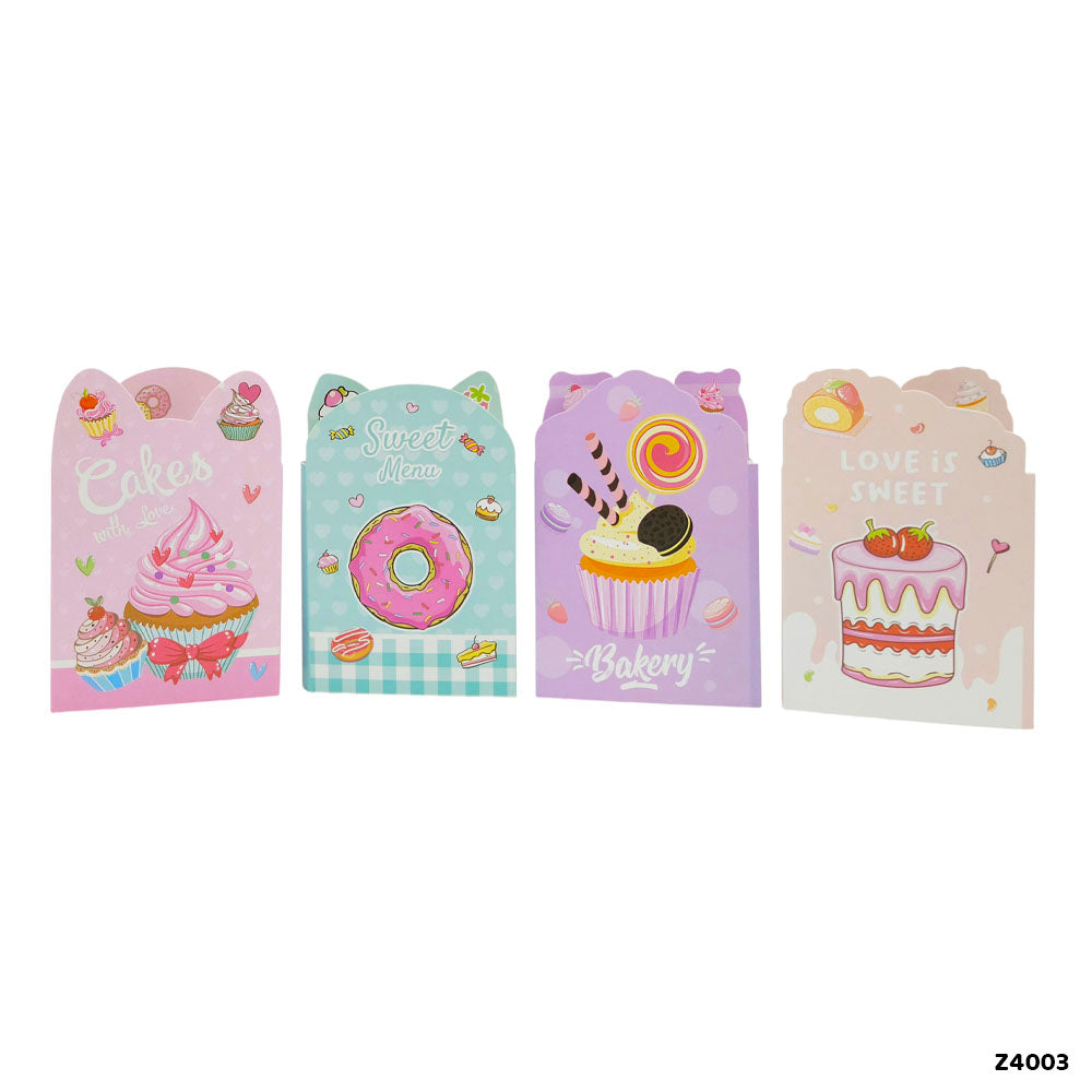 Gift To Love | Cute Design Sticky Marker | Pcs : 4 In 1 | Code : Z4003