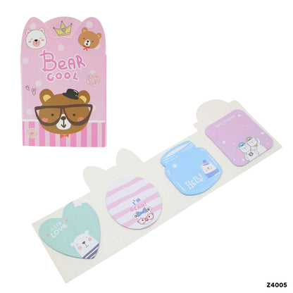 Gift To Love | Cute Design Sticky Marker | Pcs : 4 In 1 | Code : Z4005