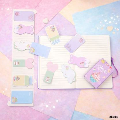 Gift To Love | Cute Design Sticky Marker | Pcs : 6 In 1 | Code : Z6004