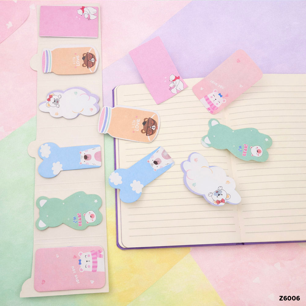 Gift To Love | Cute Design Sticky Marker | Pcs : 6 In 1 | Code : Z6006