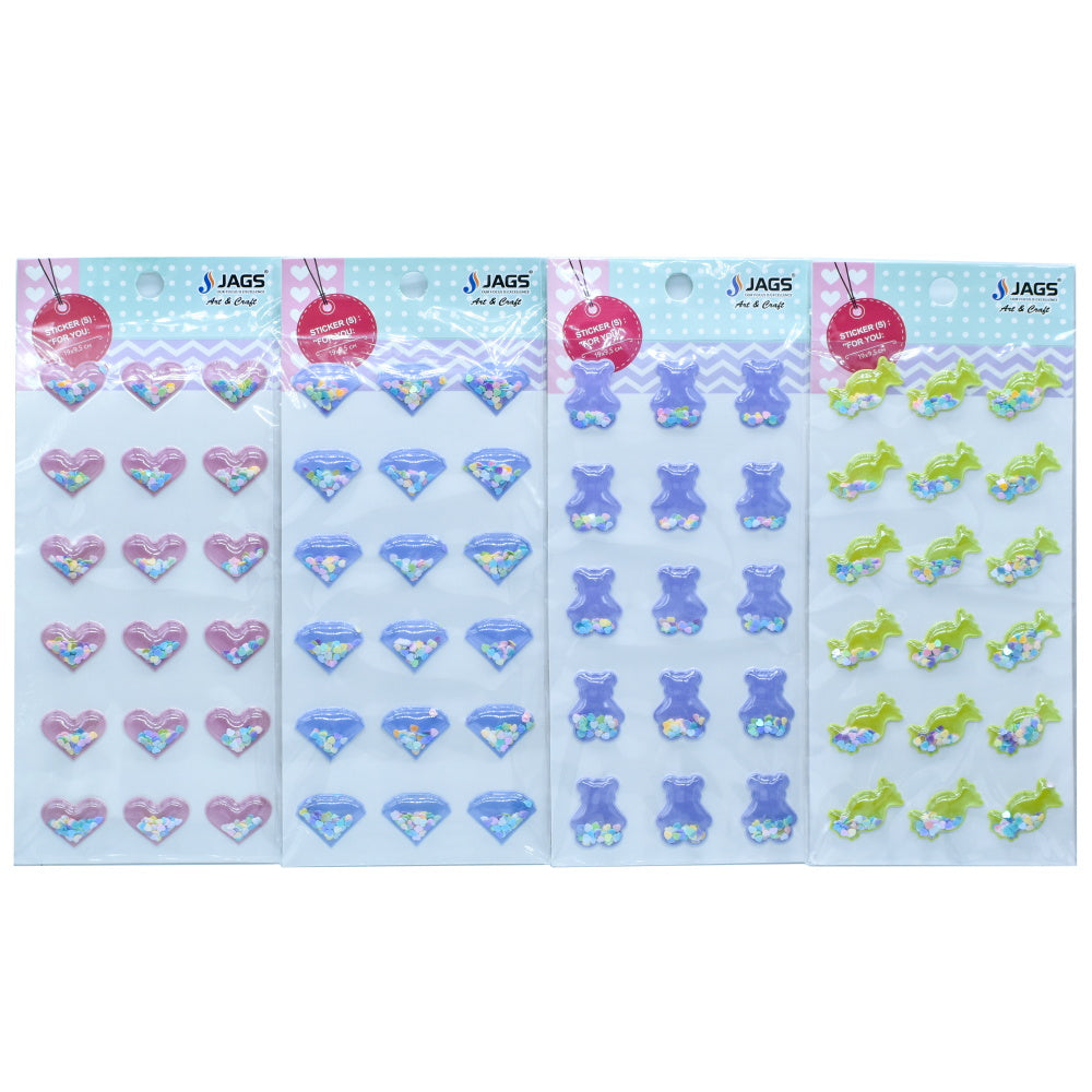Gift To Love | Heart With Sequins Sticker | Code : ZW-CA