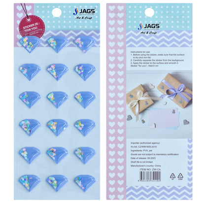 Gift To Love | Heart With Sequins Sticker | Code : ZW-CA