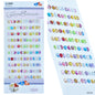 Gift To Love | Moon & Flower Gem Stones Sticker | Color : Multicolour | Code : ZW-DC