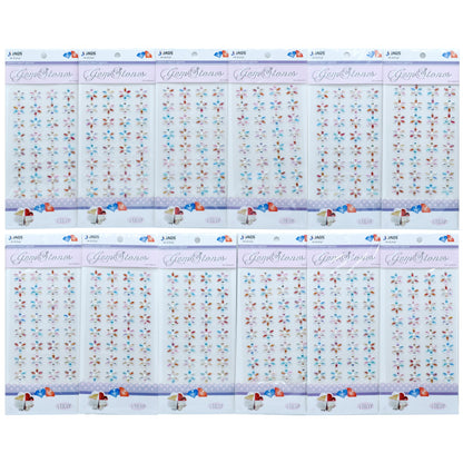 Gift To Love | Flower Gem Stones Sticker | Color : Multicolour | Code : ZW-DD