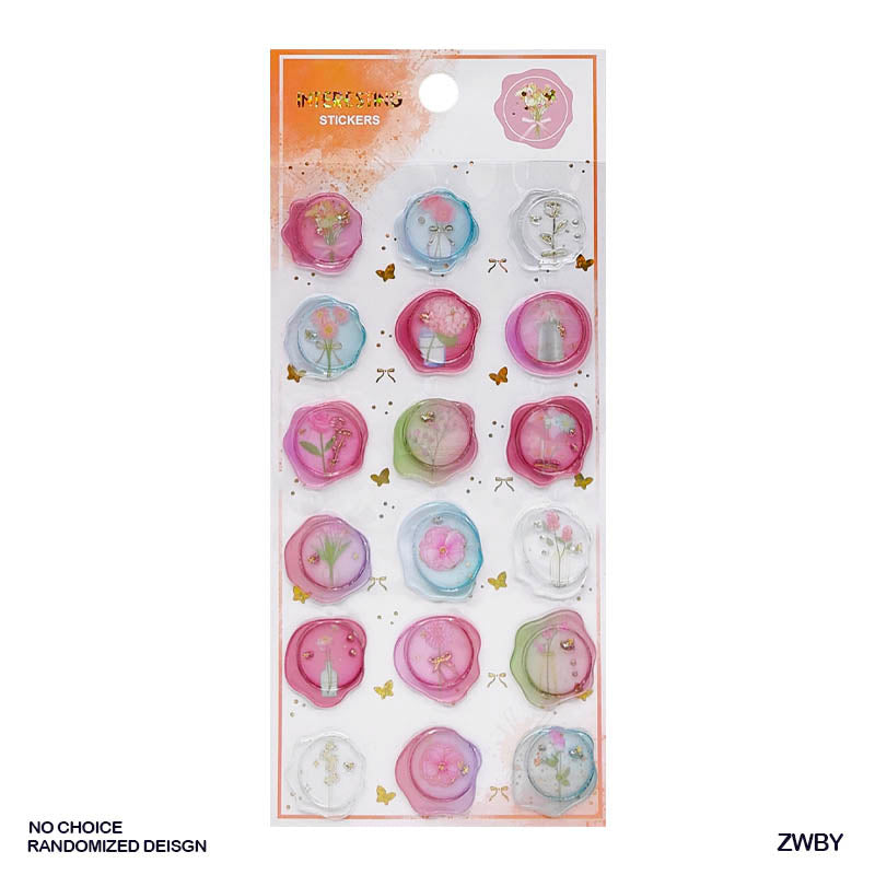 Zwby Wax Stamp Style Craft Sticker