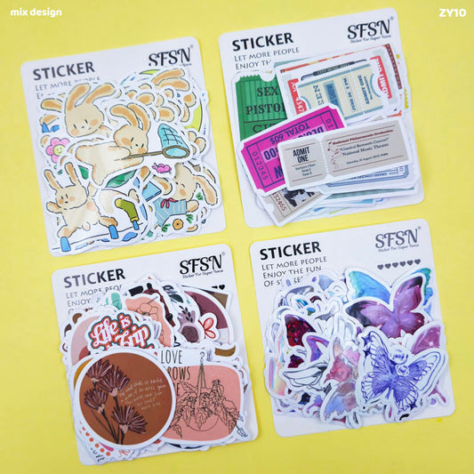 Gift To Love | Paper Cutout Sticker Multiple Design | Code : ZY10